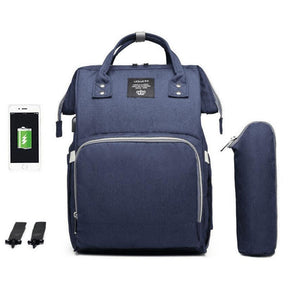 Bolsa Mochila Maternidade LeQueen USB