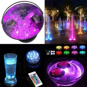 Kit de Luminárias de Piscina RGB com Controle Remoto - AquaGlow